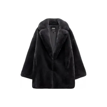 ZARA Velvet Jackets Women's Medium Gray