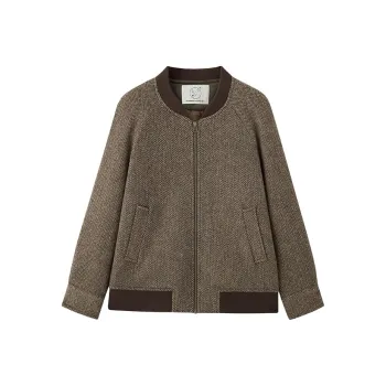 Luqingyi Baseball Jacket Women's Brown