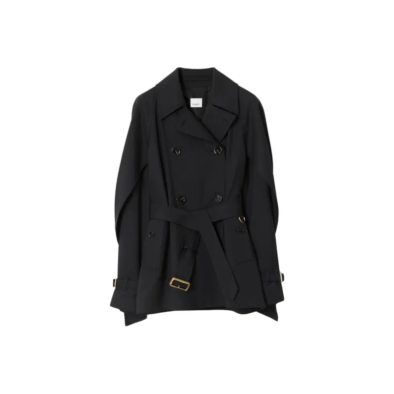 Burberry Trench Coats Women's Black-0