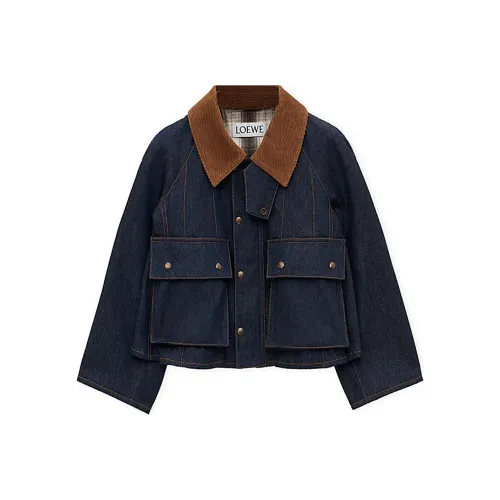 LOEWE FW24 Denim Jacket Women's Original Tannin