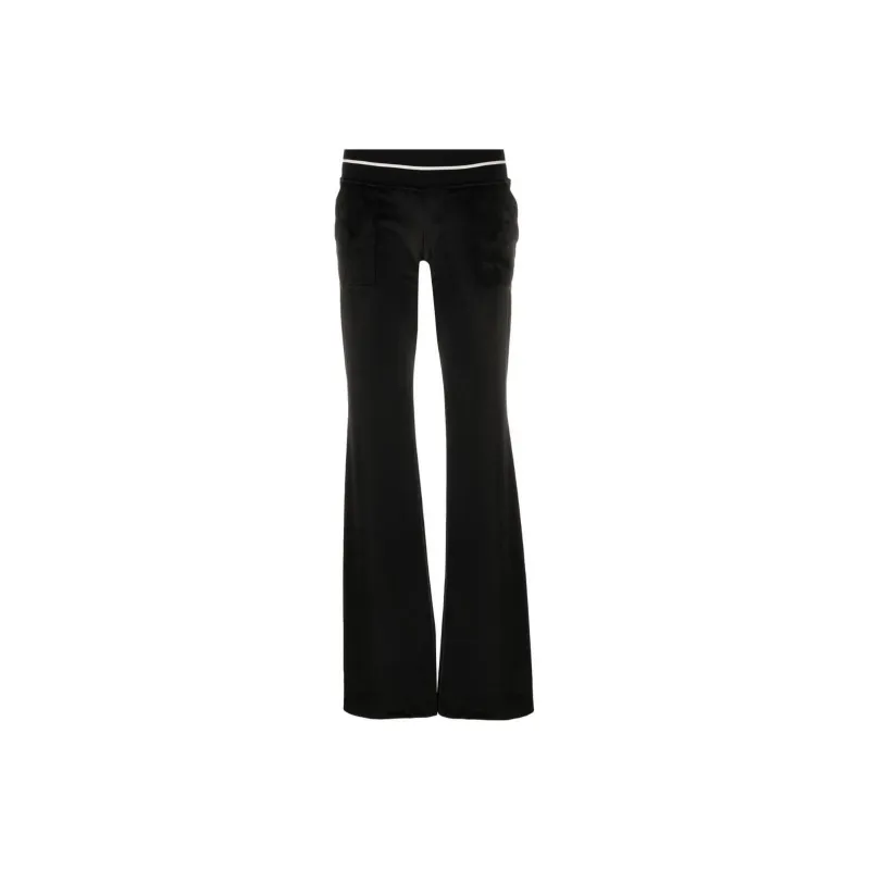 PALM ANGELS Stripe Trim Flared Pants-0