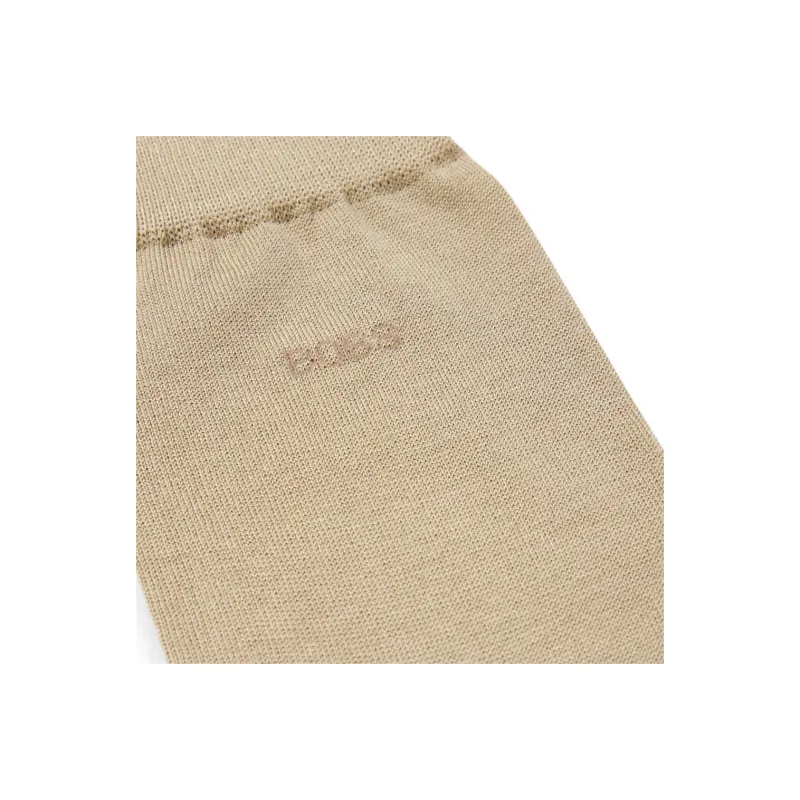 HUGO BOSS Regular-Length Logo Socks In Mercerised Egyptian Cotton Mid-Calf Socks Men's Coffee-1