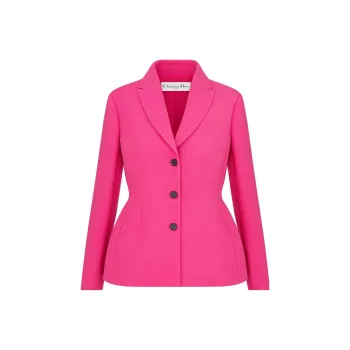 DIOR FW23 Business Suit Coat Women's Rose Red