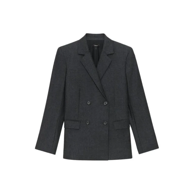 THEORY Double breasted Virgin Wool Blazer-0