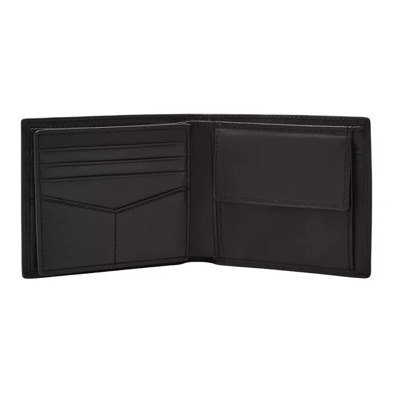 FOSSIL Leather Wallet Men's Black-3