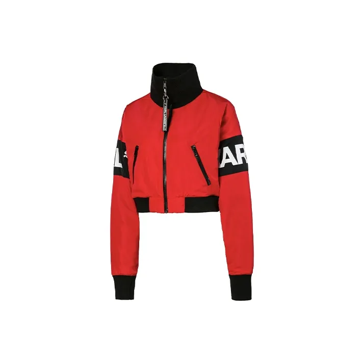 PUMA X KARL LAGERFELD Cropped Coats Women's Red-0