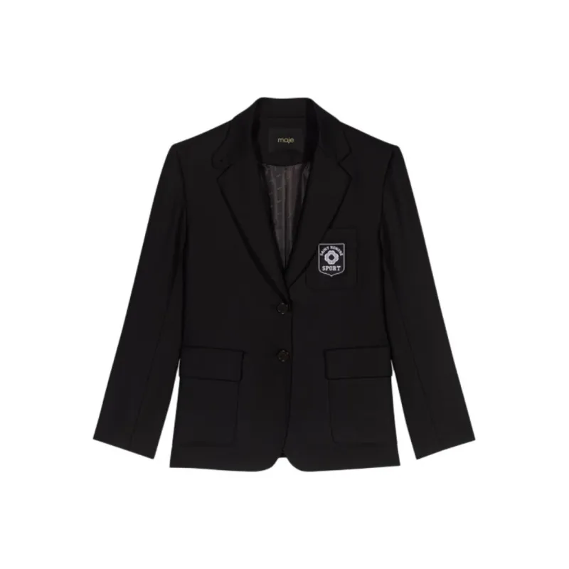Maje Logo embroidered Blazer-0