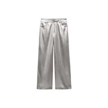ZARA Casual Pants Women's Silver