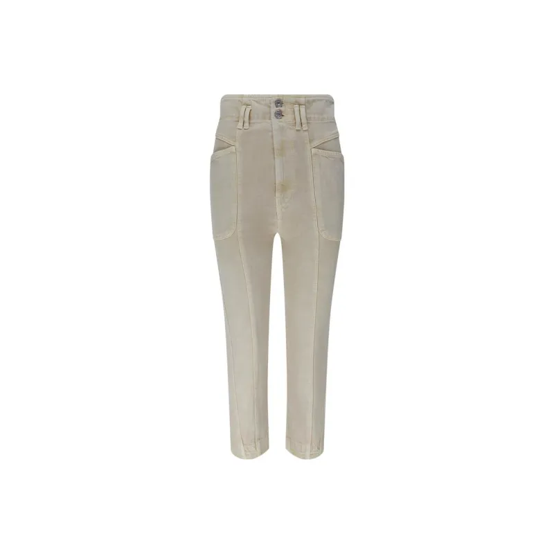 ISABEL MARANT High Rise Cropped Jeans-0