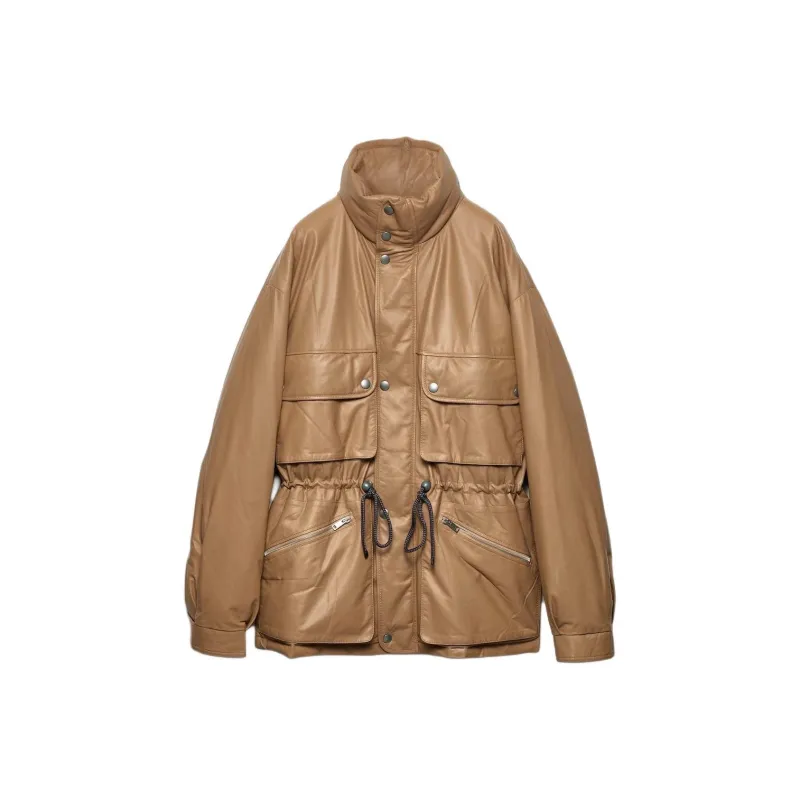 PRADA Down Jacket Women's Camel-0