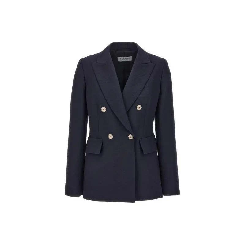 MaxMara Albero Double Breasted Long Sleeved Jacket-0