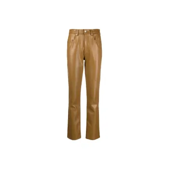 DIESEL Leather effect Straight leg Trousers