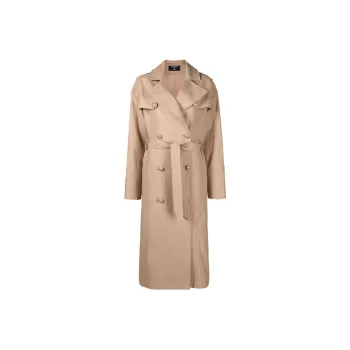 BALMAIN Trench Coats Women's Sandy Beige