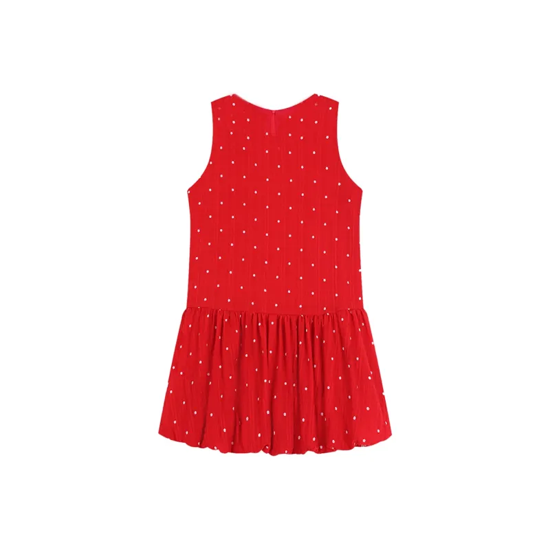 FLIM Sleeveless Dresses Women's Red-1
