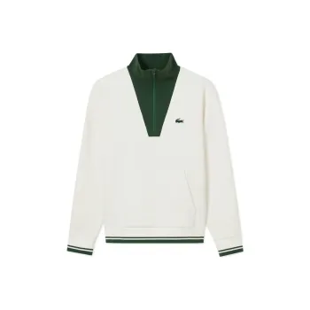 LACOSTE SS25 Sweatshirt Women's White/green Color Blocking