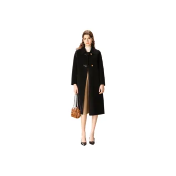 FENHONGMALI Coats Women's Black