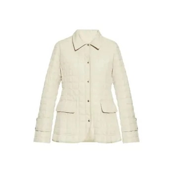 Moncler Epinal Collared Button Up Quilted Shirt Jacket