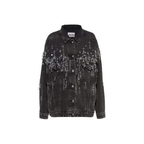 MIU MIU Denim stepping Women's Black