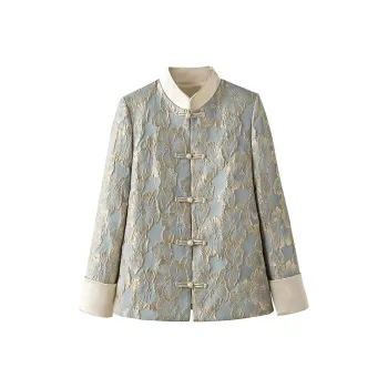 Cypress House Cropped Coats Women's Cyan