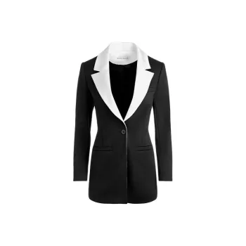 ALICE+OLIVIA Silvie Two-tone Design Blazer