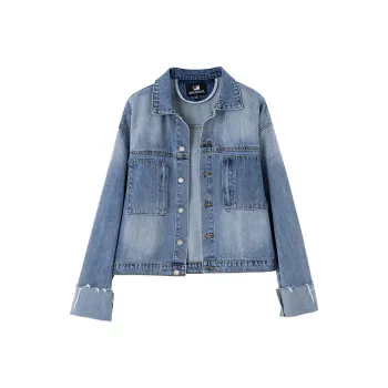 SOON FLOWER Denim Jacket Women's Blue