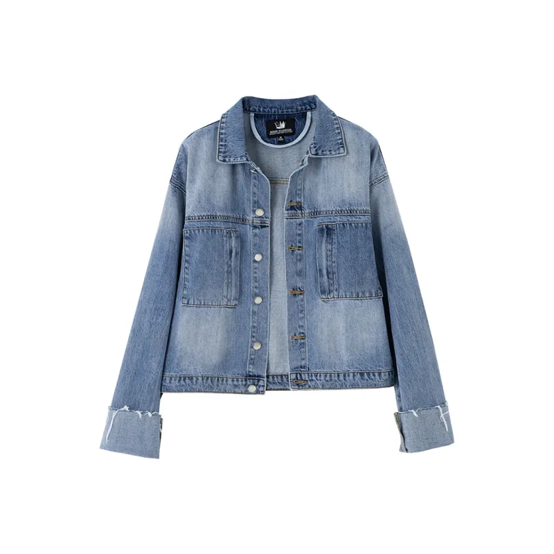 SOON FLOWER Denim Jacket Women's Blue-0