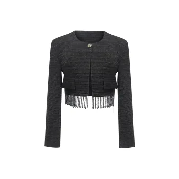 FOREVER 21 Cropped Coats Women's Black