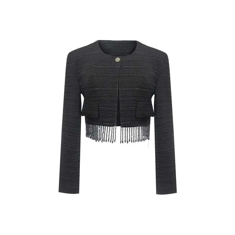 FOREVER 21 Cropped Coats Women's Black-0