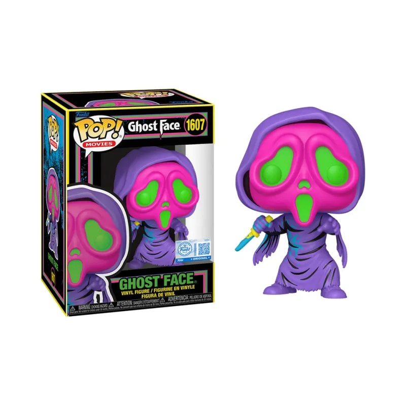 Funko Screaming With Terror Ghost Face Killer Black Light Edition Chibi Figures-2