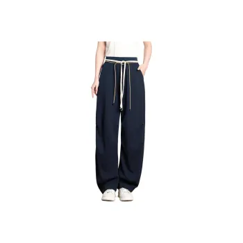 FENHONGMALI Casual Pants Women's Navy Blue