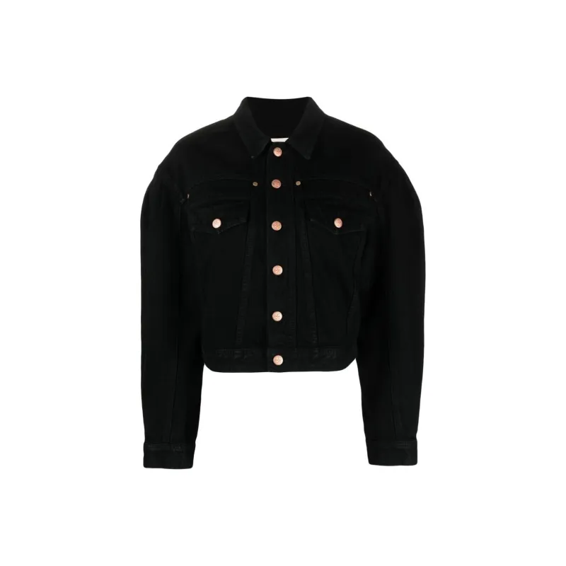 Ulla Johnson Cosette Cropped Denim Jacket-0