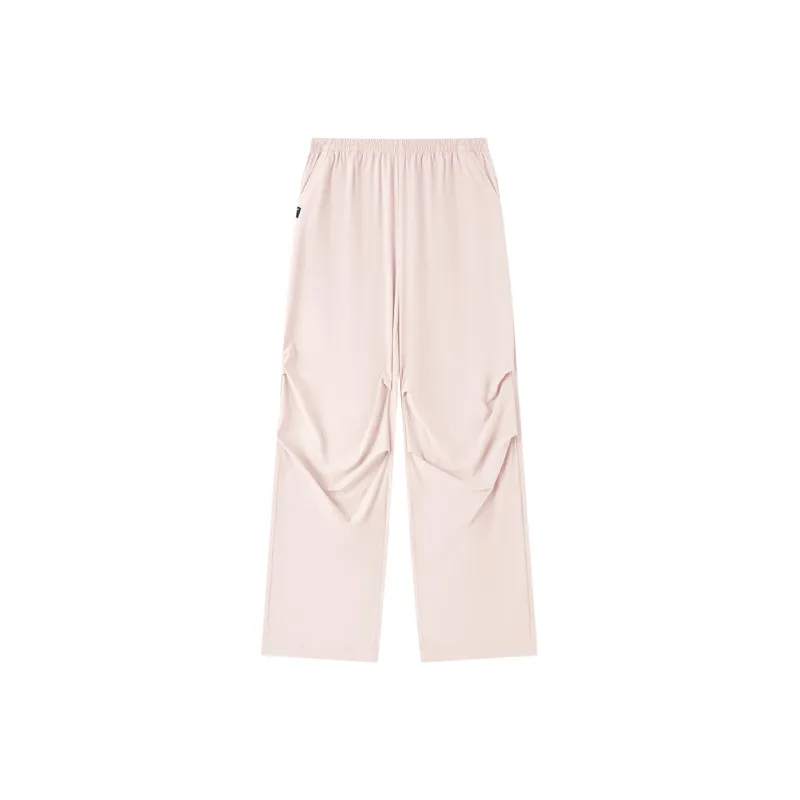 QIAODAN Sports Life Collection Casual Pants Women's White Peach Pink-0