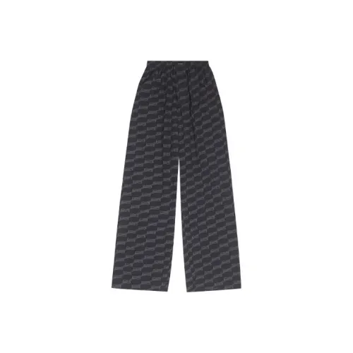 Balenciaga FW22 Knitted Sports Pants Women's Black Gray Color
