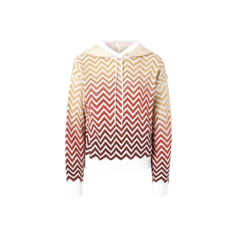 MISSONI Chevron knit Hoodie-0