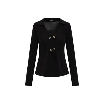 CULT GAIA Sage Polo Top