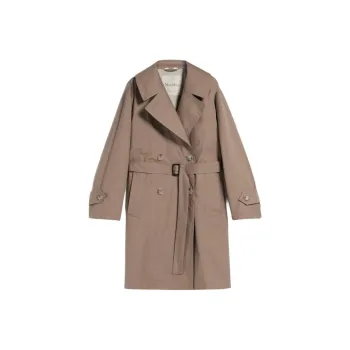 MAXMARA THE CUBE Vtrench Collection Trench Coat In Water-resistant Cotton Twill Coats Women's Camel