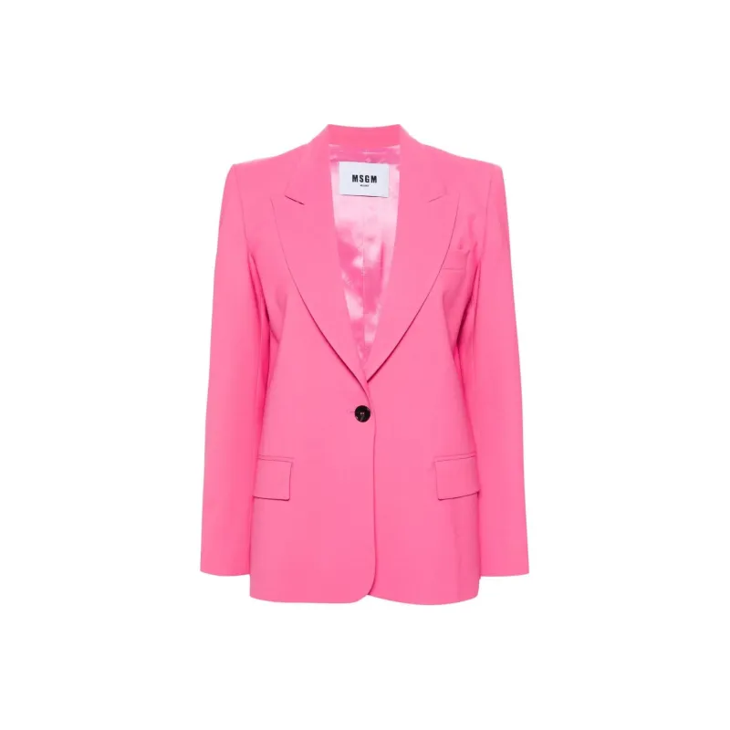 MSGM Single breasted Peak lapels Blazer-0
