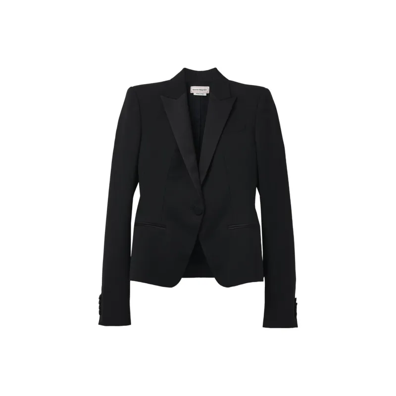 Alexander McQueen Single Breasted Tailored Blazer-0