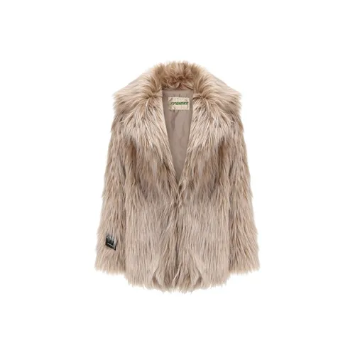 JYOSEI Velvet feel Coat Women's Camel