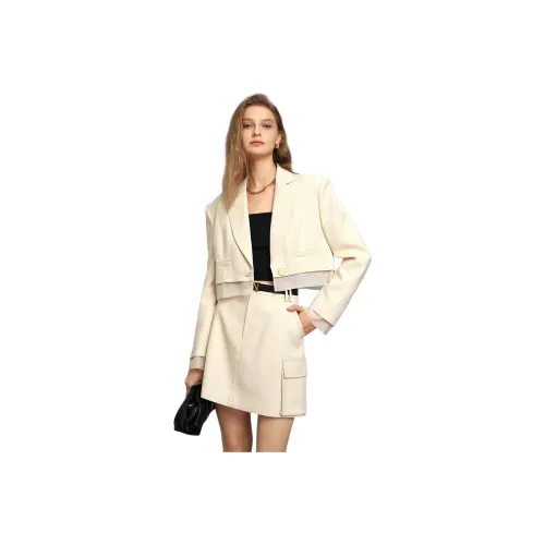 Bethine Business Suit Women's Beige Apricot