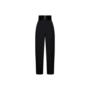 Alaia High-Waist Belted Trousers