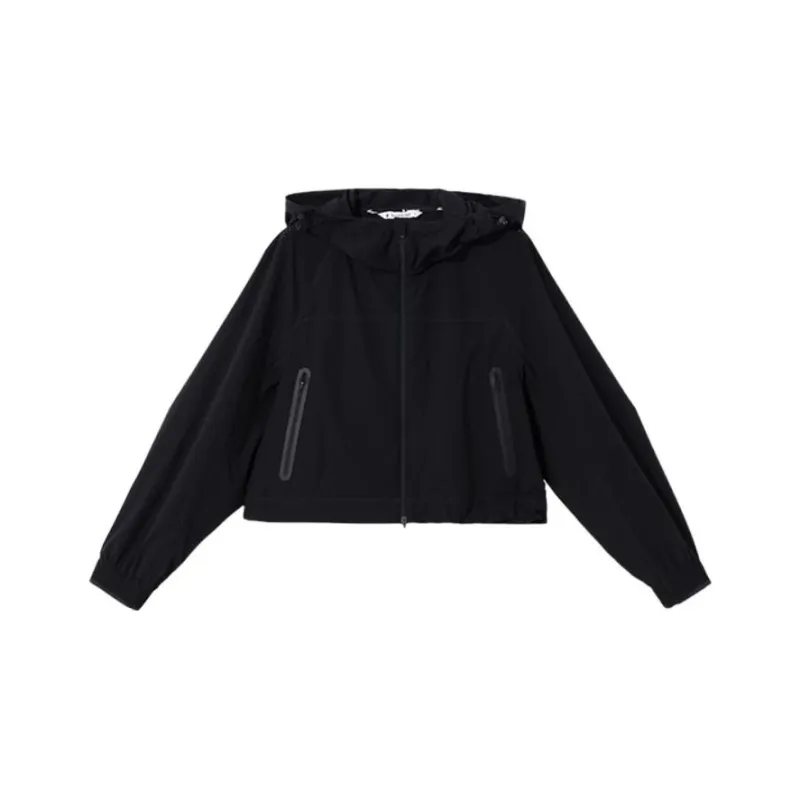 Broadcast Dafu Feiyue Capsule Series Cropped Coats Women's Black-0