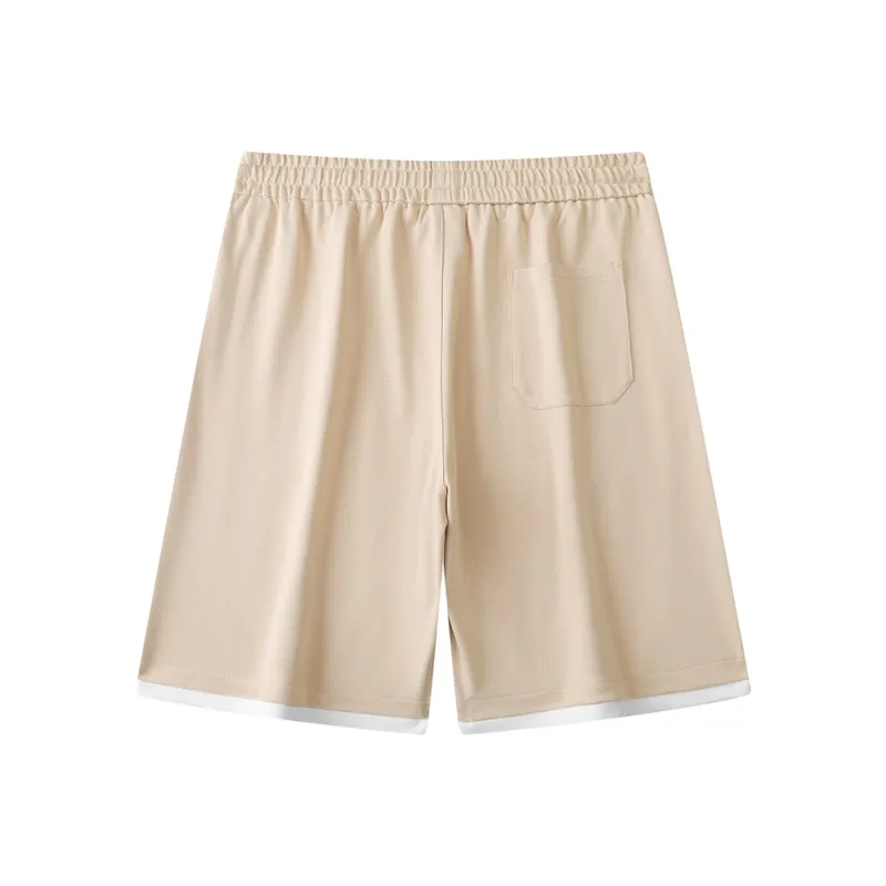 JIANWANG Casual Shorts Unisex Khaki-1