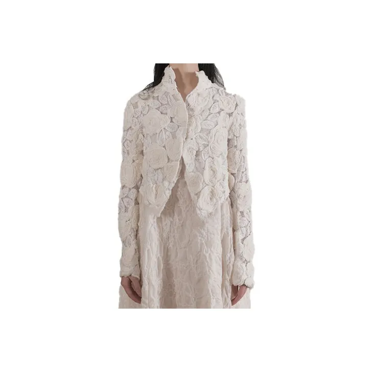 MARC LE BIHAN Cropped Coats Women's White-0
