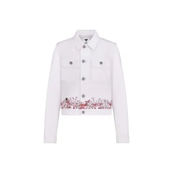 DIOR SS24 Denim Jacket Women's White