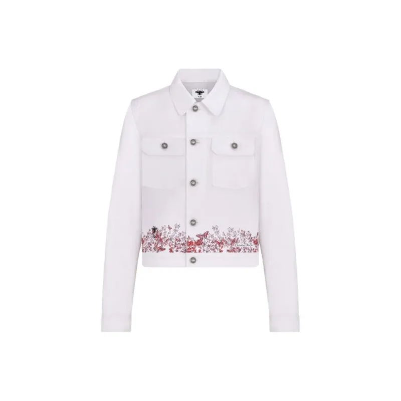 DIOR SS24 Denim Jacket Women's White-0