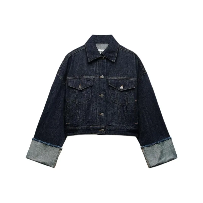 ZARA Denim Jackets Women's Blue-0