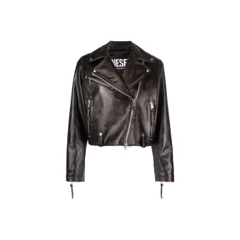 DIESEL L Edmea Cl Cropped Leather Jacket