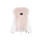 White Short Silhouette Parka+Pink Snow Fox