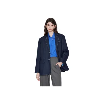 Initial Language Business Suit Women's Denim Blue